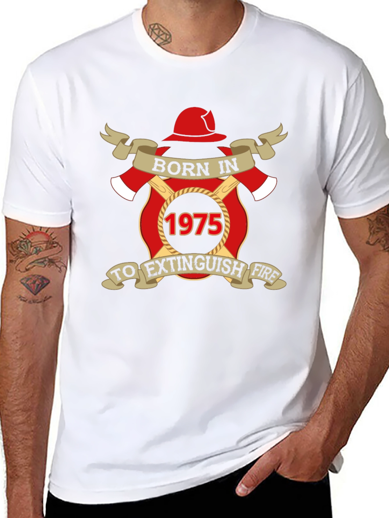 Born In 1975 Firefighter T-Shirt