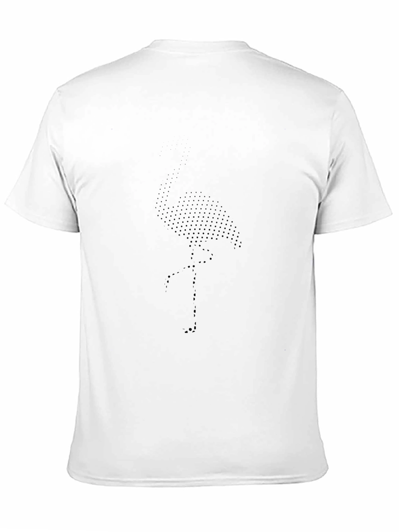 Mens Black Flamingo Dot Graphic Tee