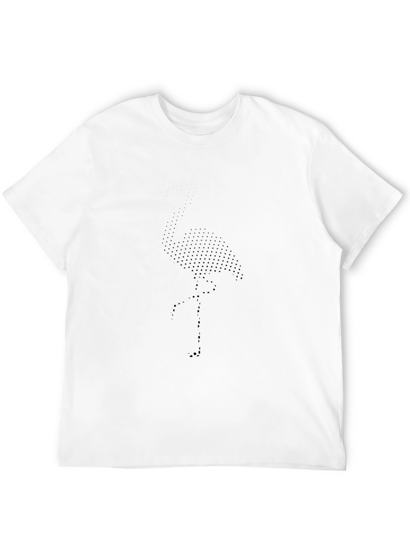 Mens Black Flamingo Dot Graphic Tee