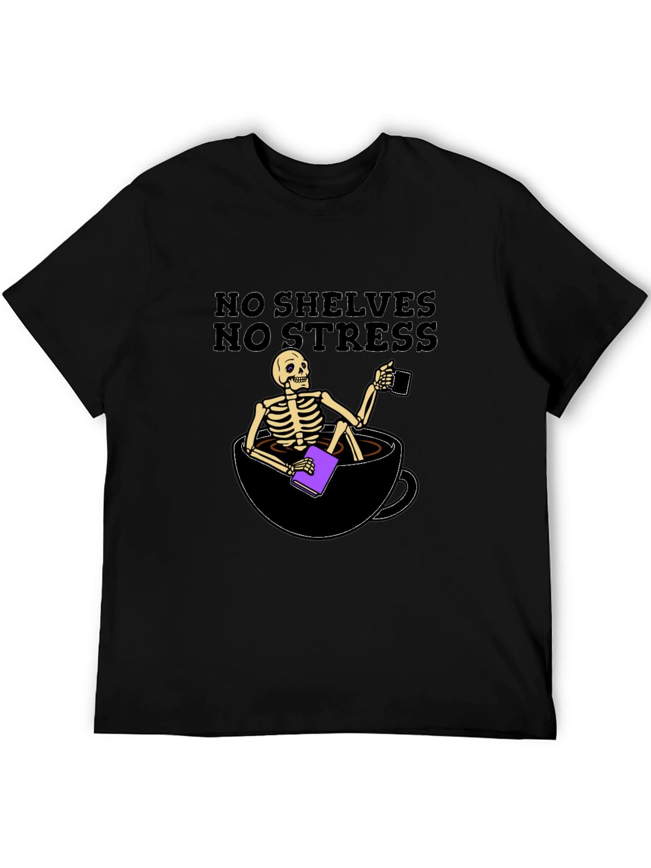 Relaxed Skeleton T-Shirt - No Shelves No Stress!