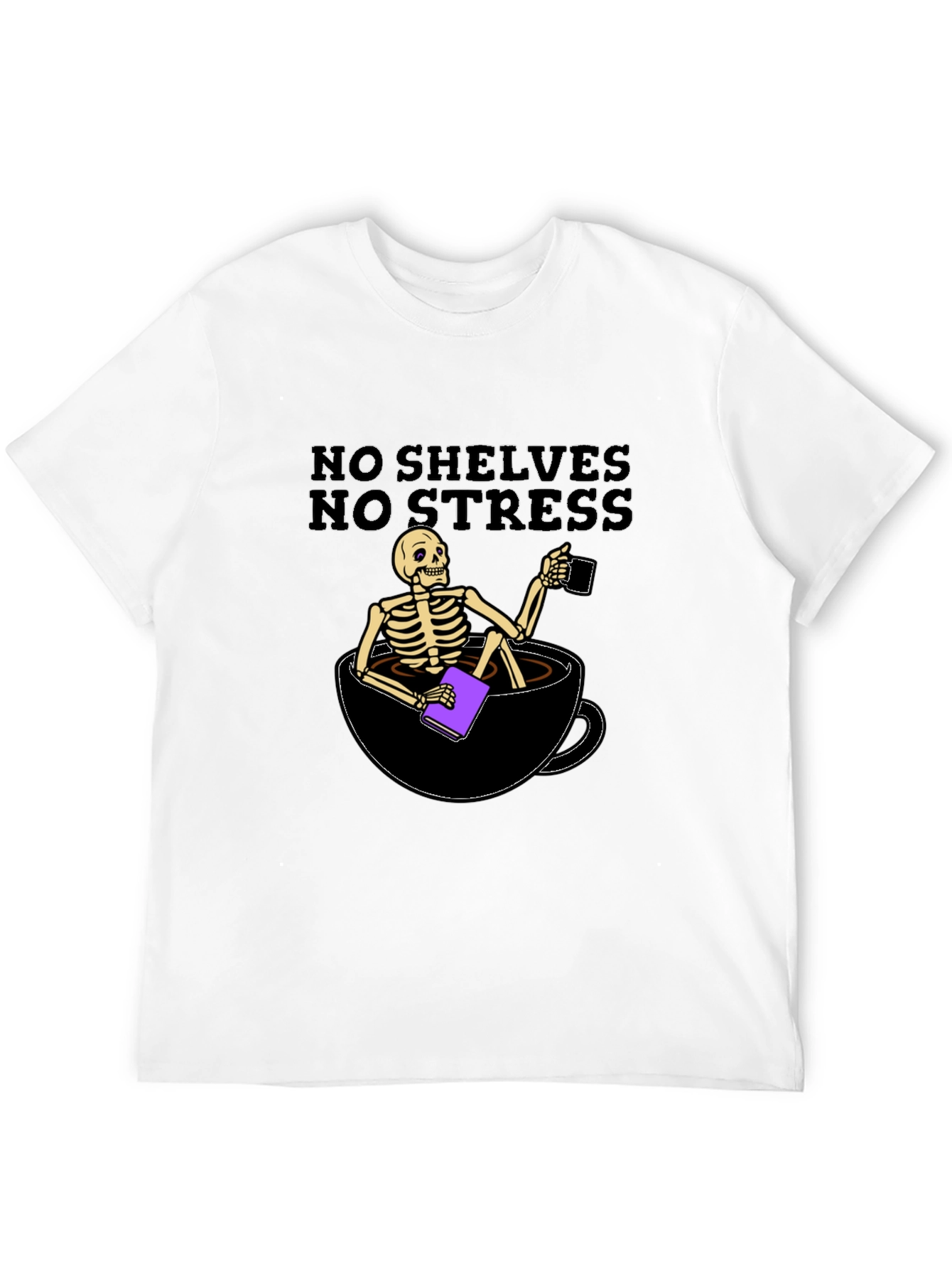 Relaxed Skeleton T-Shirt - No Shelves No Stress!