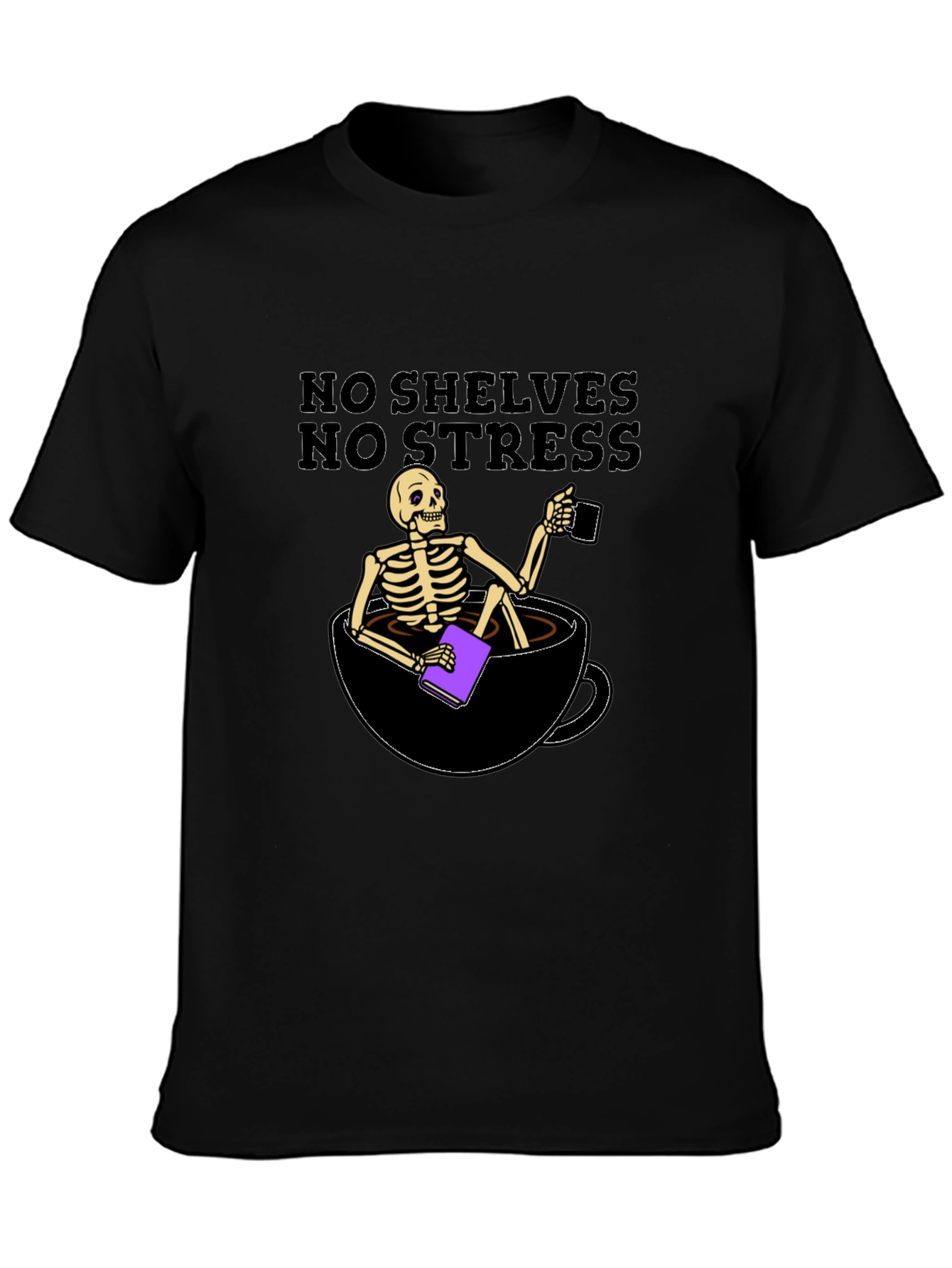 Relaxed Skeleton T-Shirt - No Shelves No Stress!