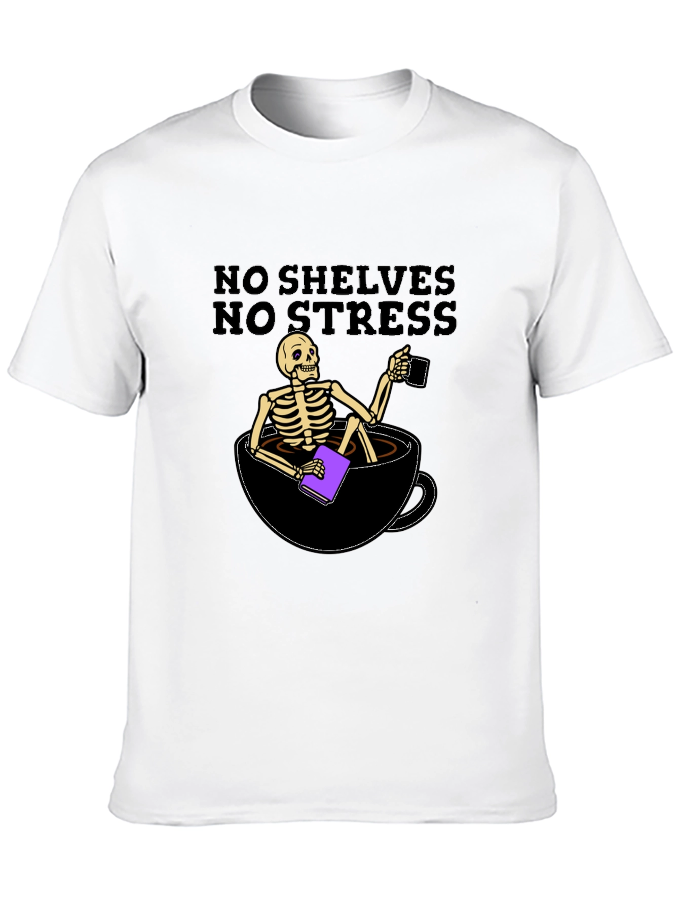 Relaxed Skeleton T-Shirt - No Shelves No Stress!