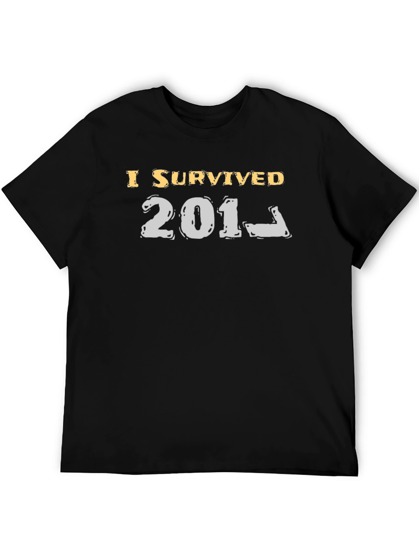 I Survived 201_ Black T-Shirt