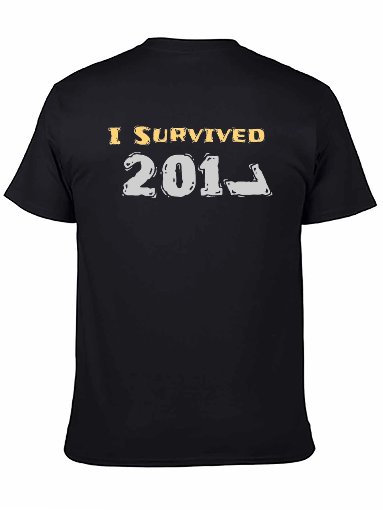 I Survived 201_ Black T-Shirt