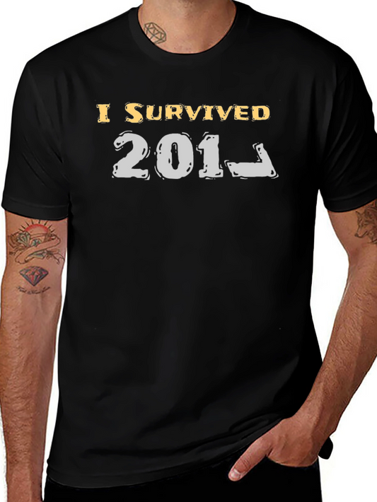 I Survived 201_ Black T-Shirt