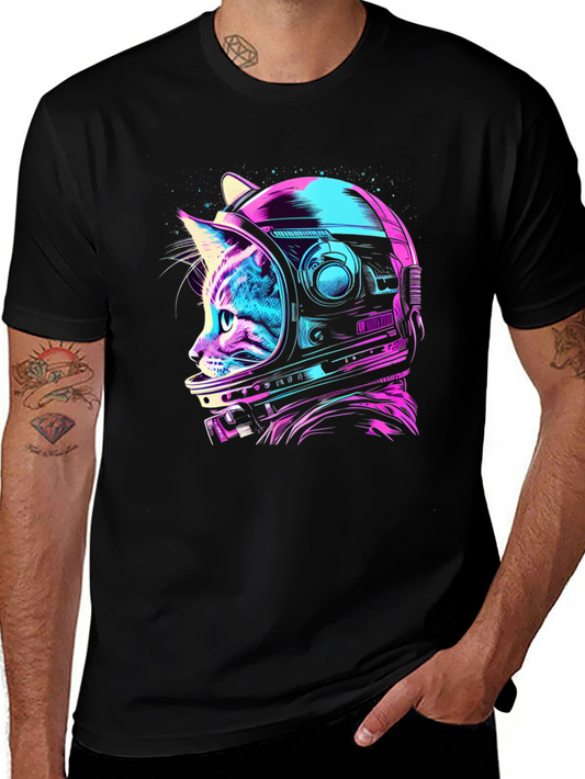 Cat Astronaut Graphic T-Shirt