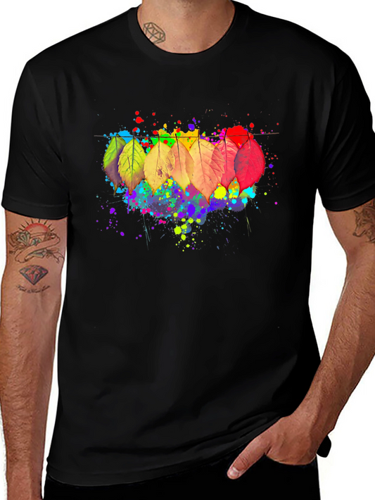 Colorful Leaves Graphic Print Tee