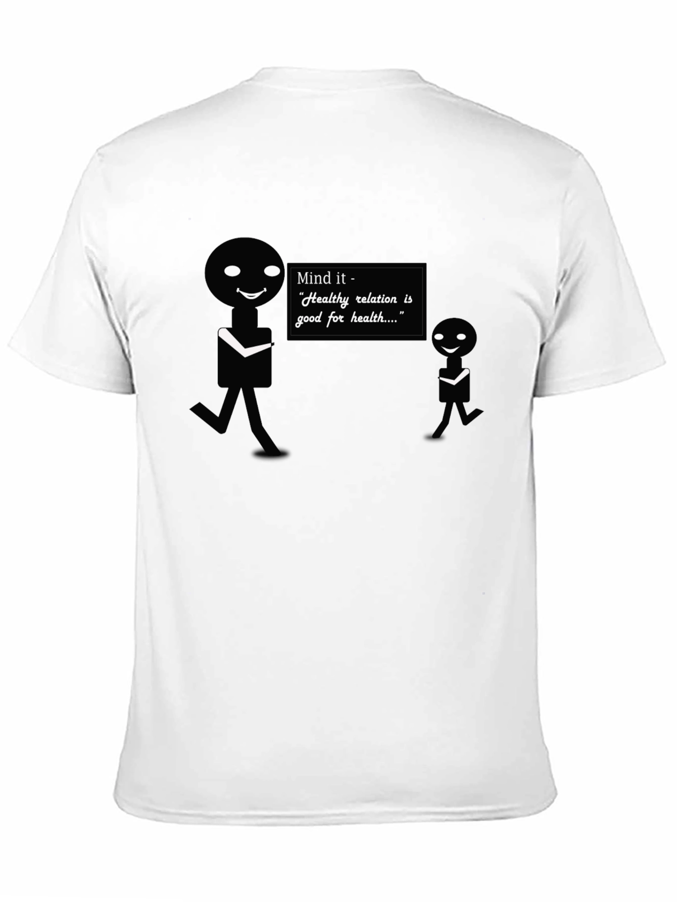 Mind It Healthy Relation Black Graphic T-Shirt