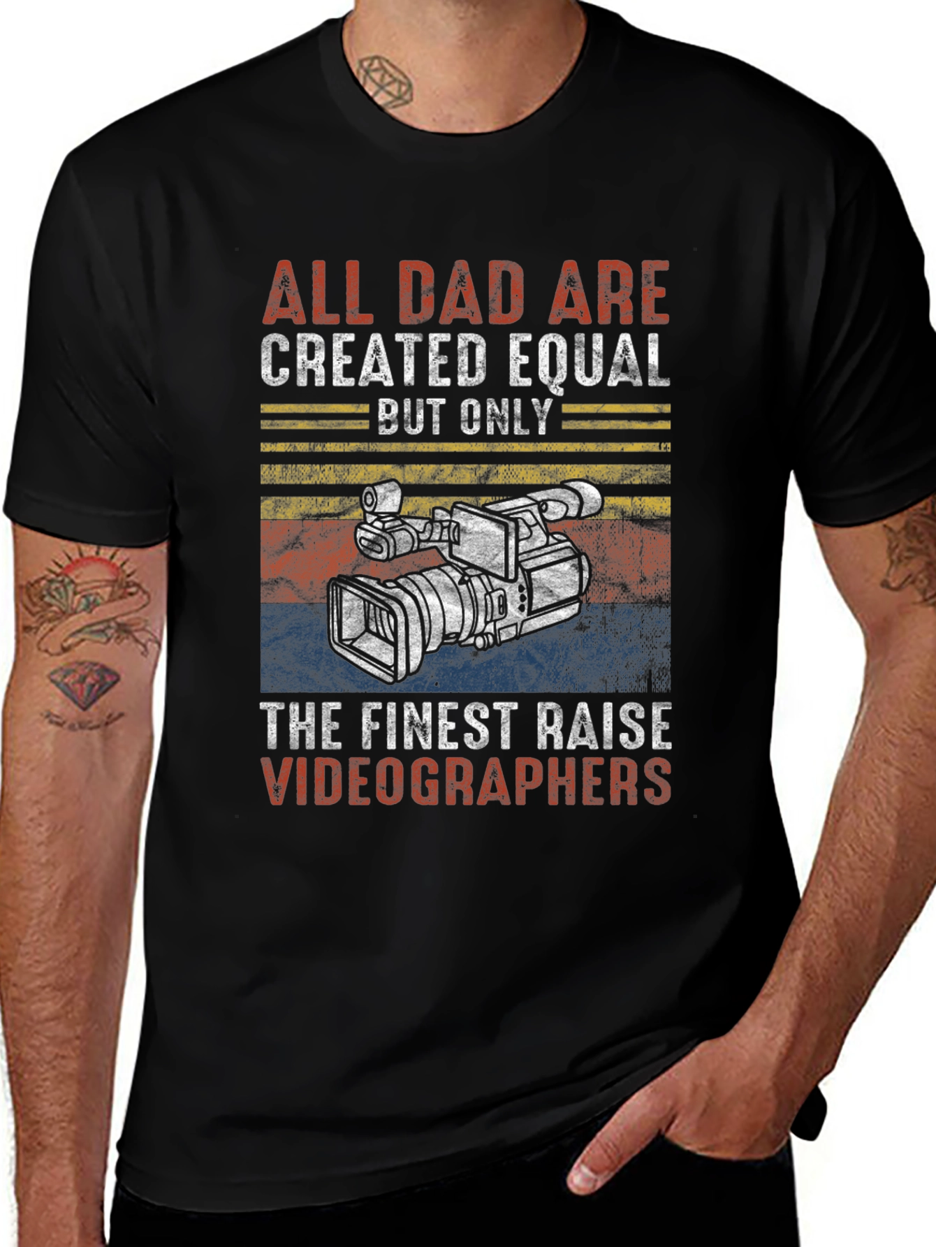 Finest Dad Videographers Graphic T-Shirt