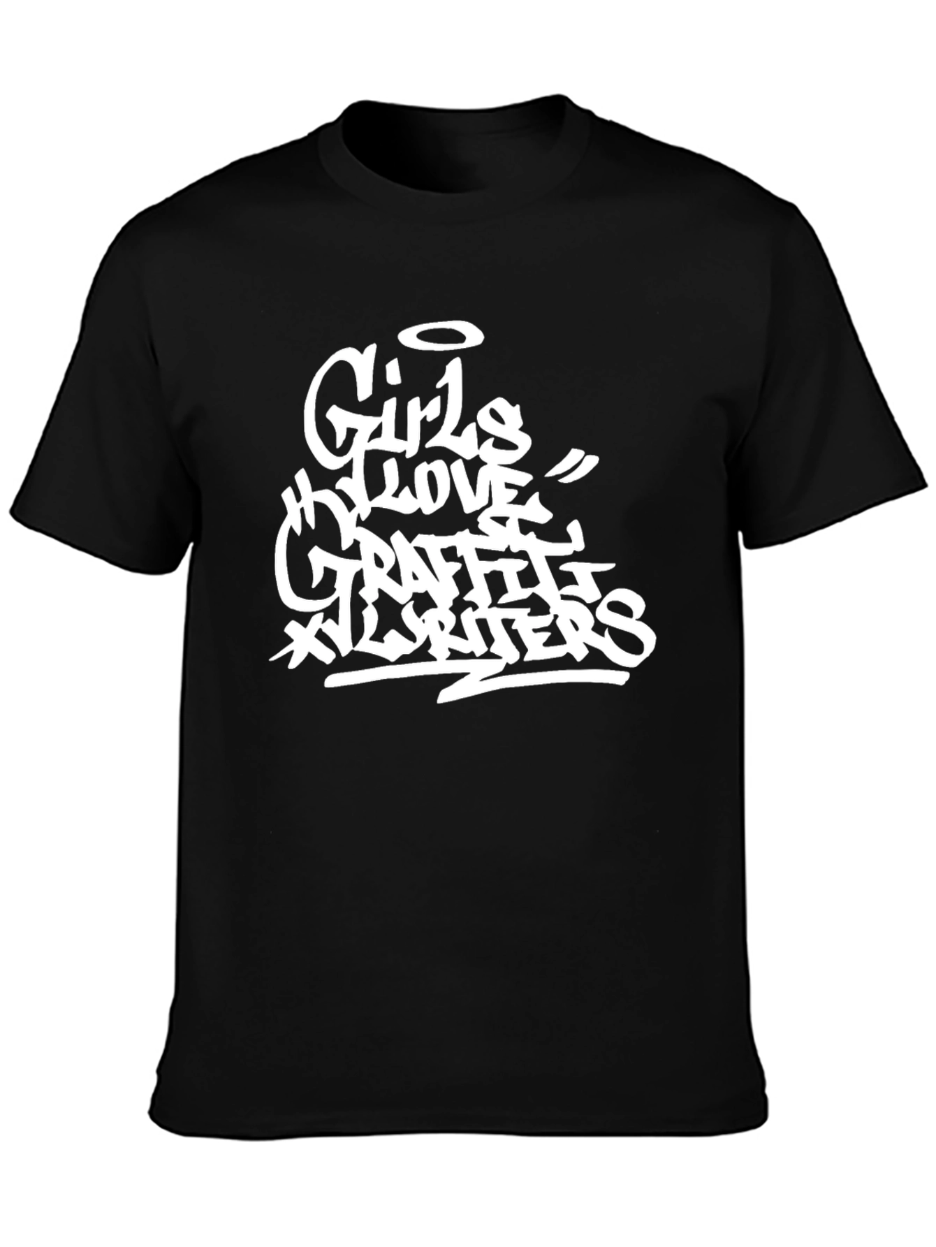 Girls Love Graffiti Writers Black Graphic T-Shirt
