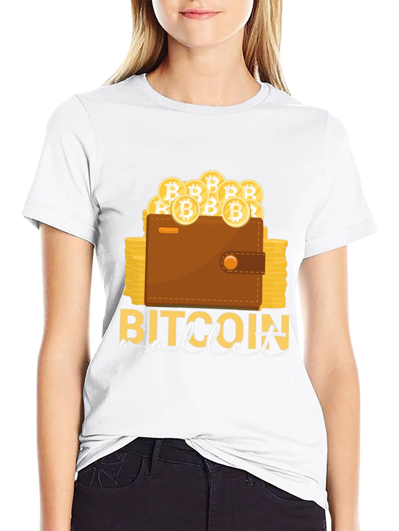 Bitcoin Wallet T-Shirt Crypto Design