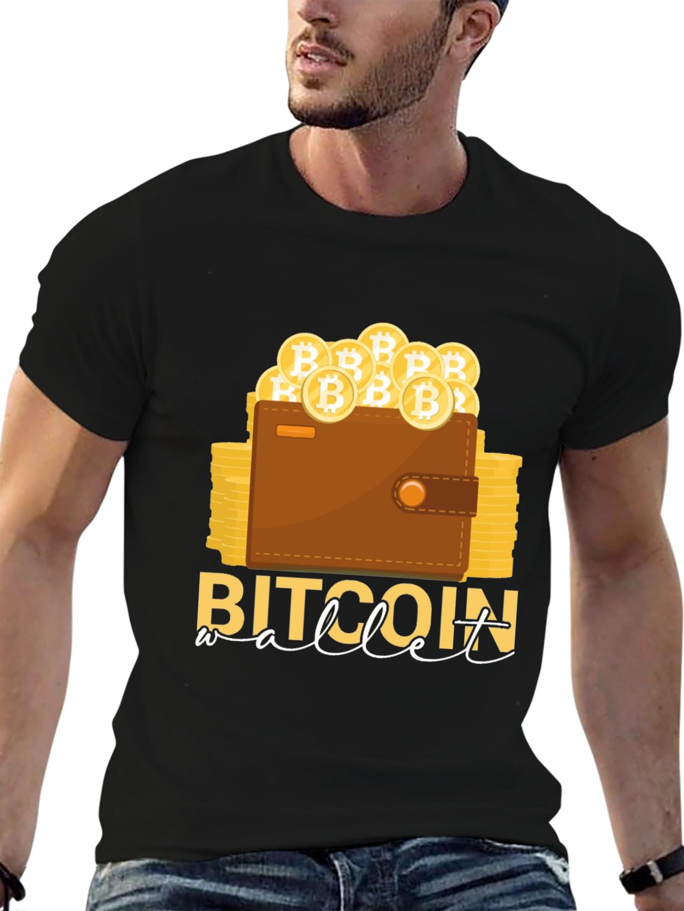 Bitcoin Wallet T-Shirt Crypto Design