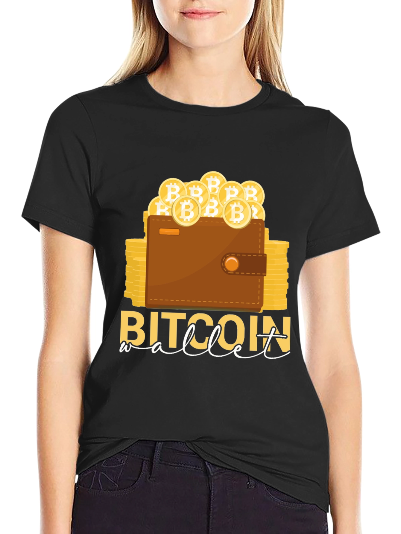 Bitcoin Wallet T-Shirt Crypto Design