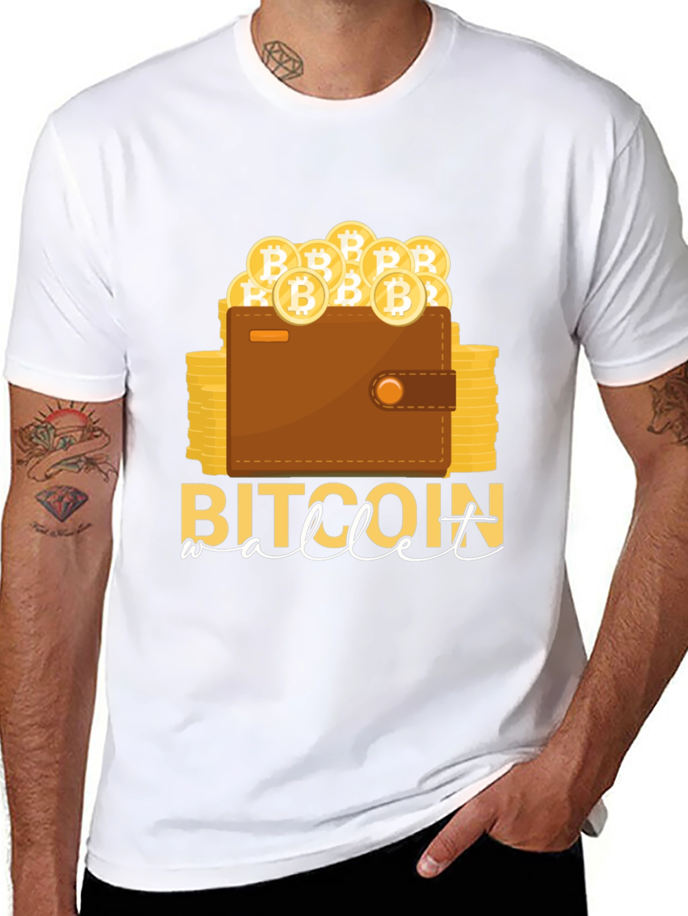 Bitcoin Wallet T-Shirt Crypto Design
