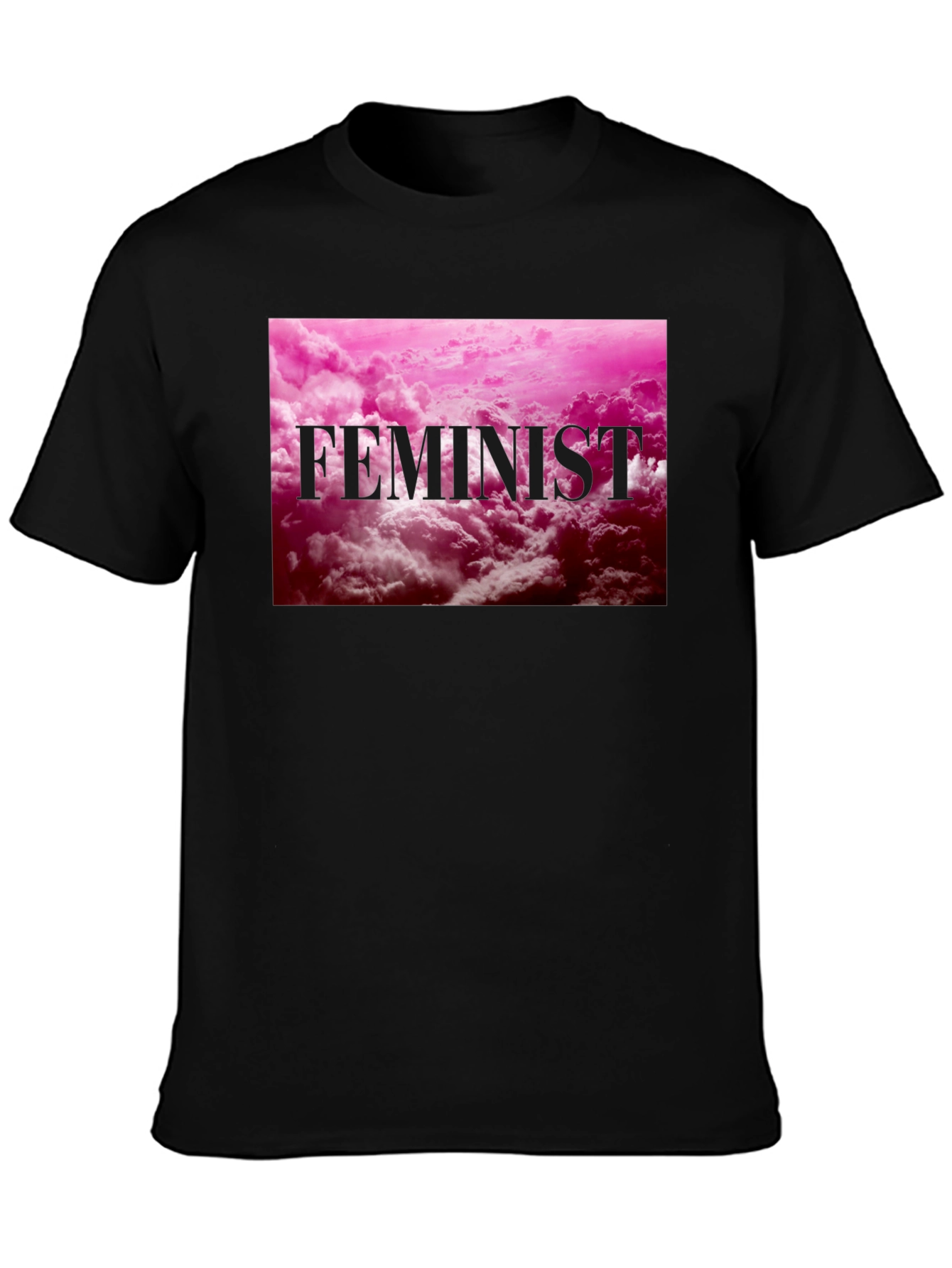 Feminist Graphic Tee - Pink Cloud Design