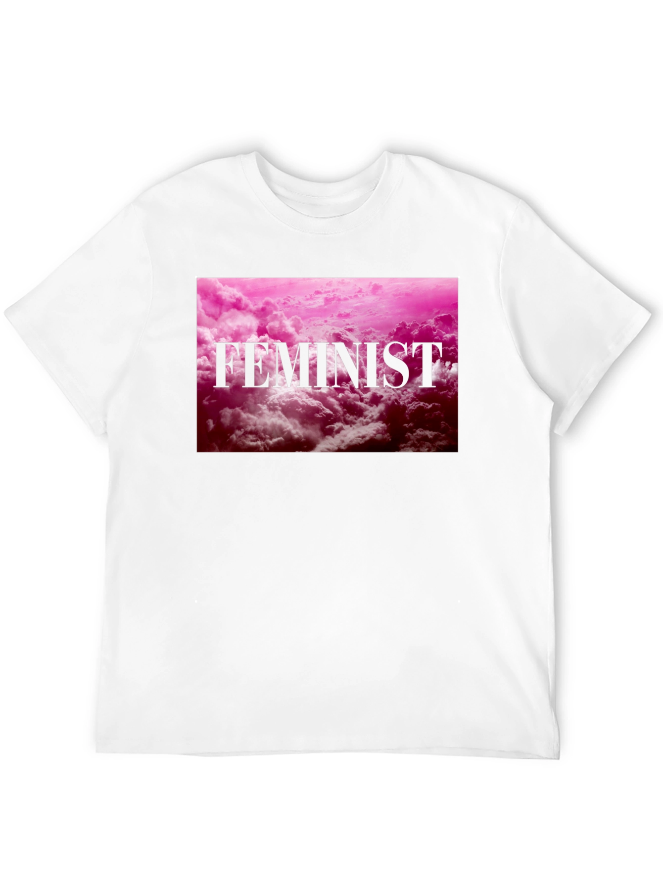 Feminist Graphic Tee - Pink Cloud Design