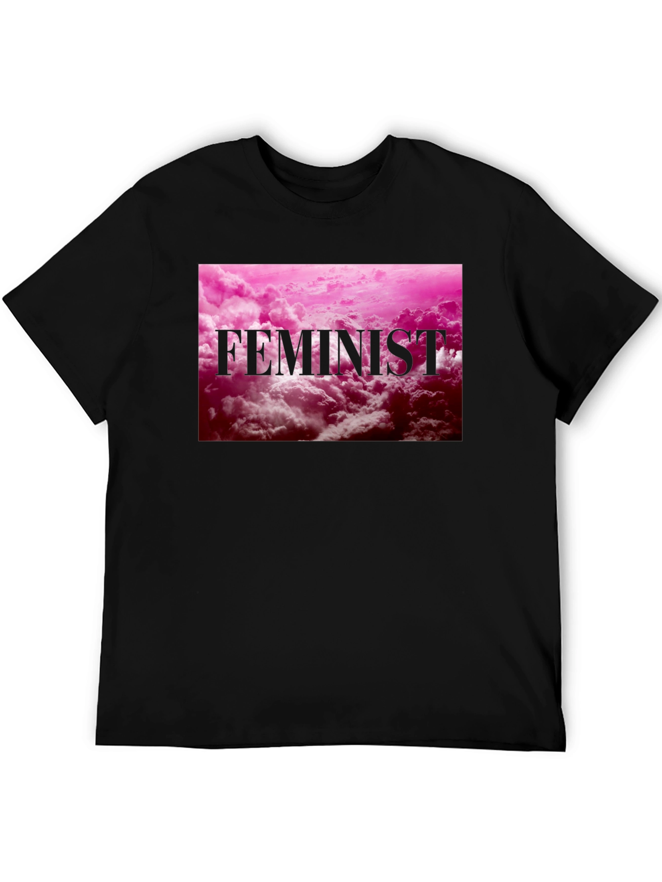 Feminist Graphic Tee - Pink Cloud Design