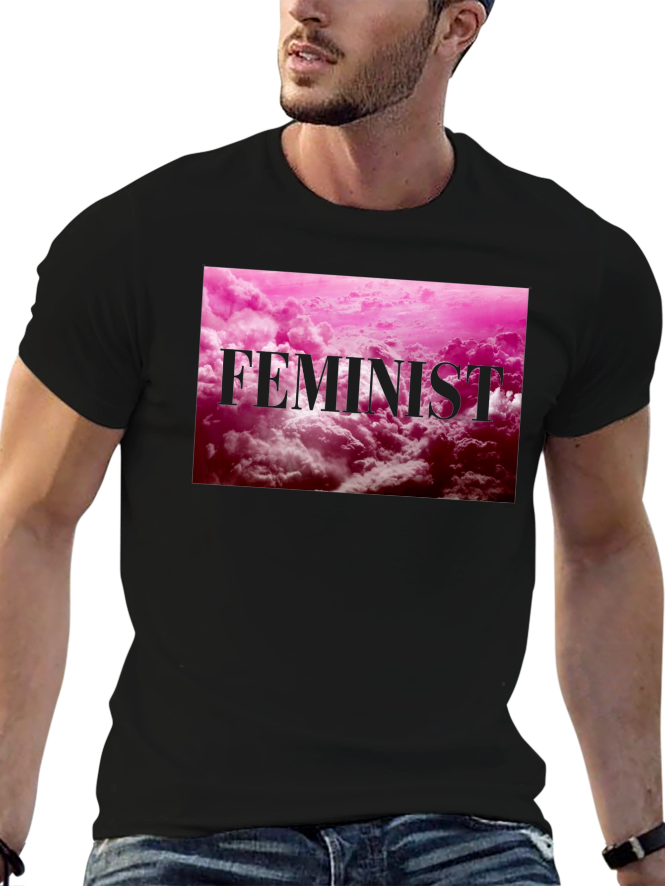 Feminist Graphic Tee - Pink Cloud Design