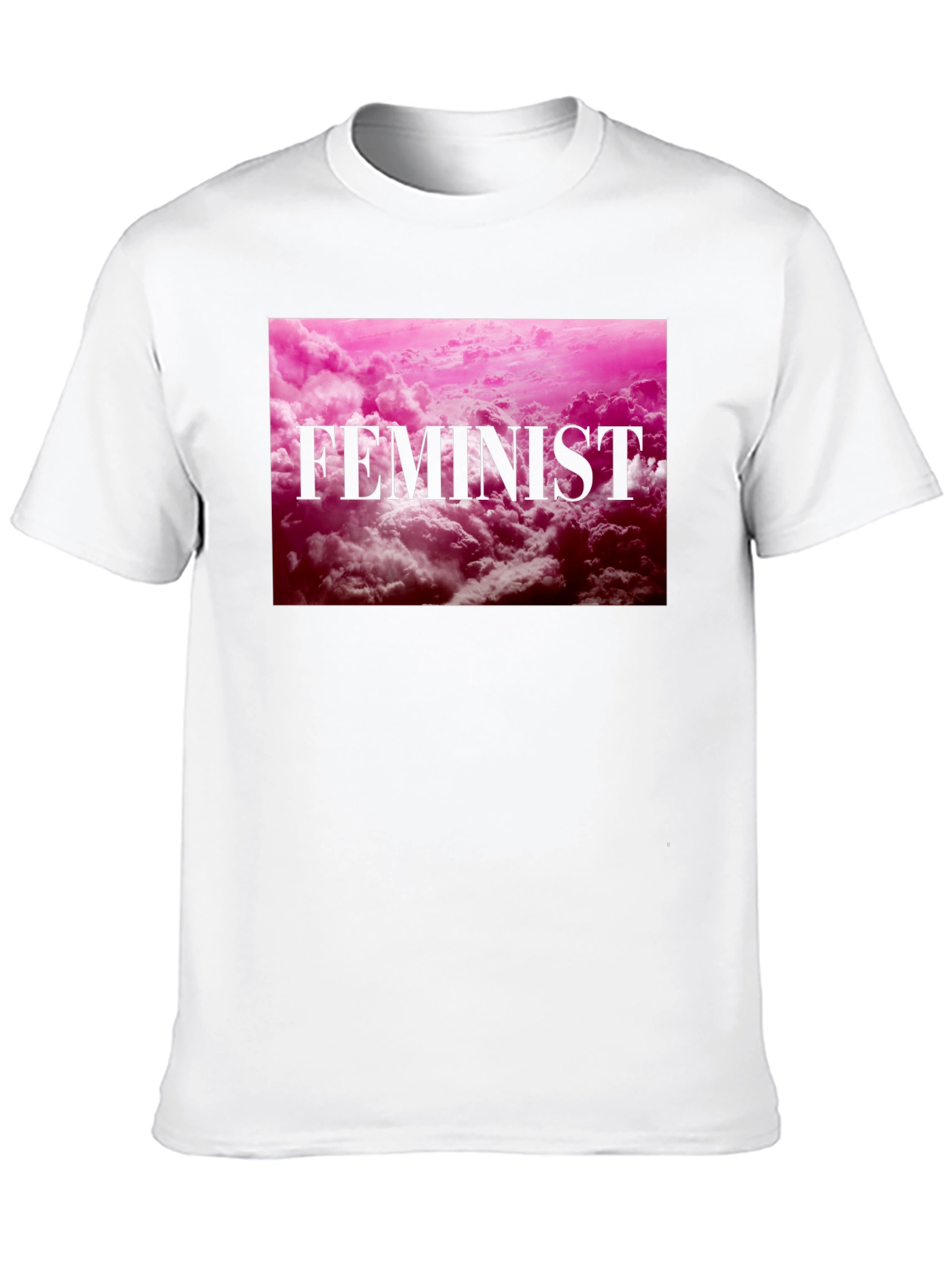 Feminist Graphic Tee - Pink Cloud Design