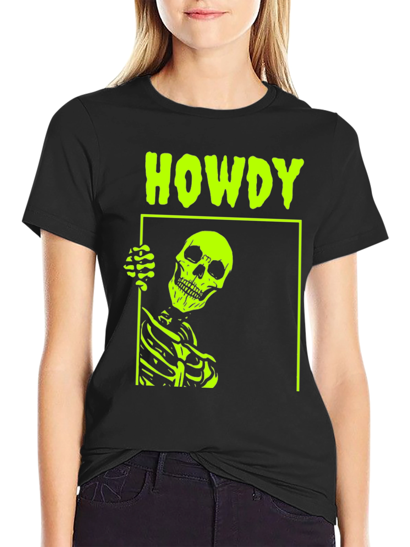 Howdy Skeleton Graphic Tee - Bold & Edgy