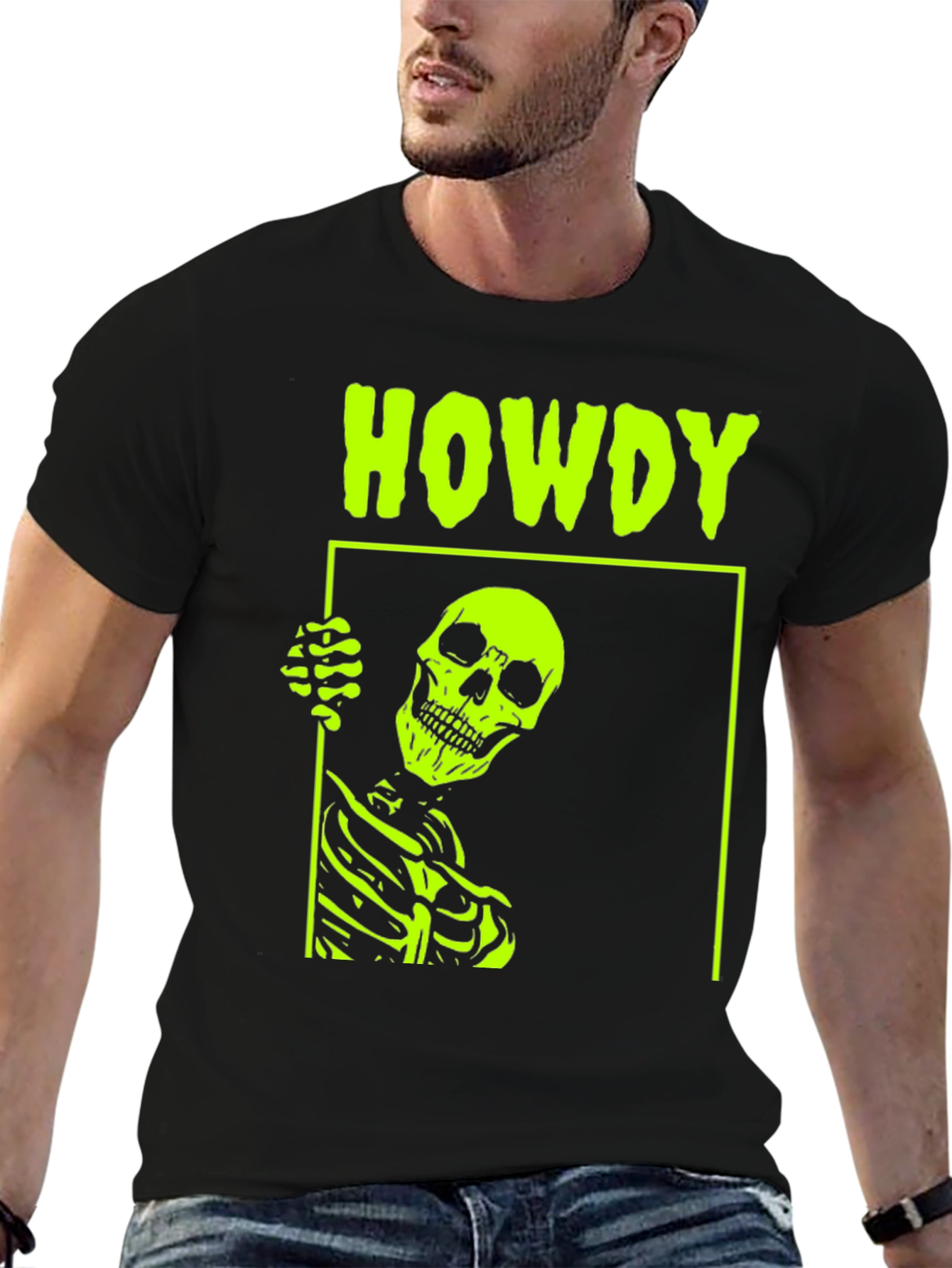 Howdy Skeleton Graphic Tee - Bold & Edgy