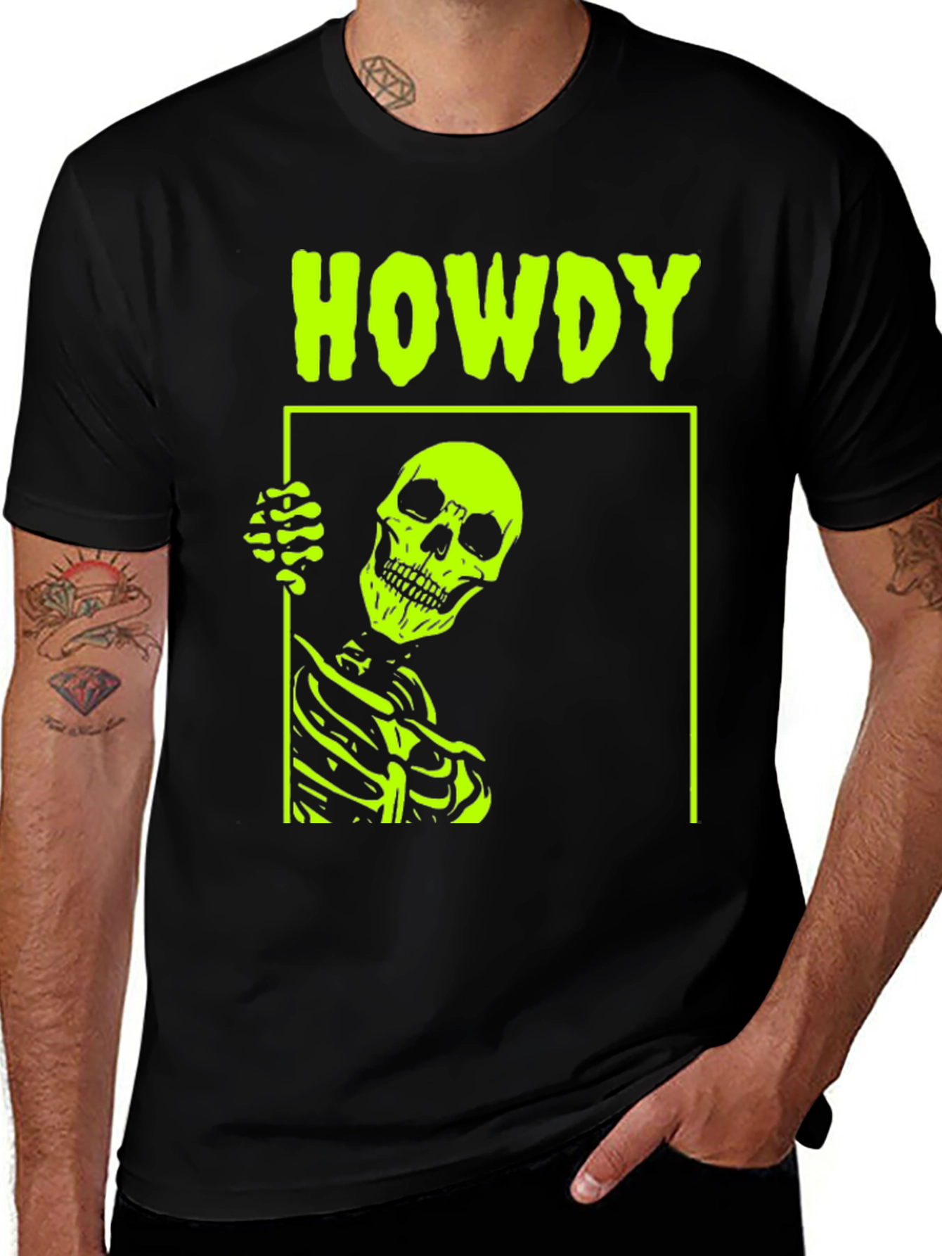 Howdy Skeleton Graphic Tee - Bold & Edgy