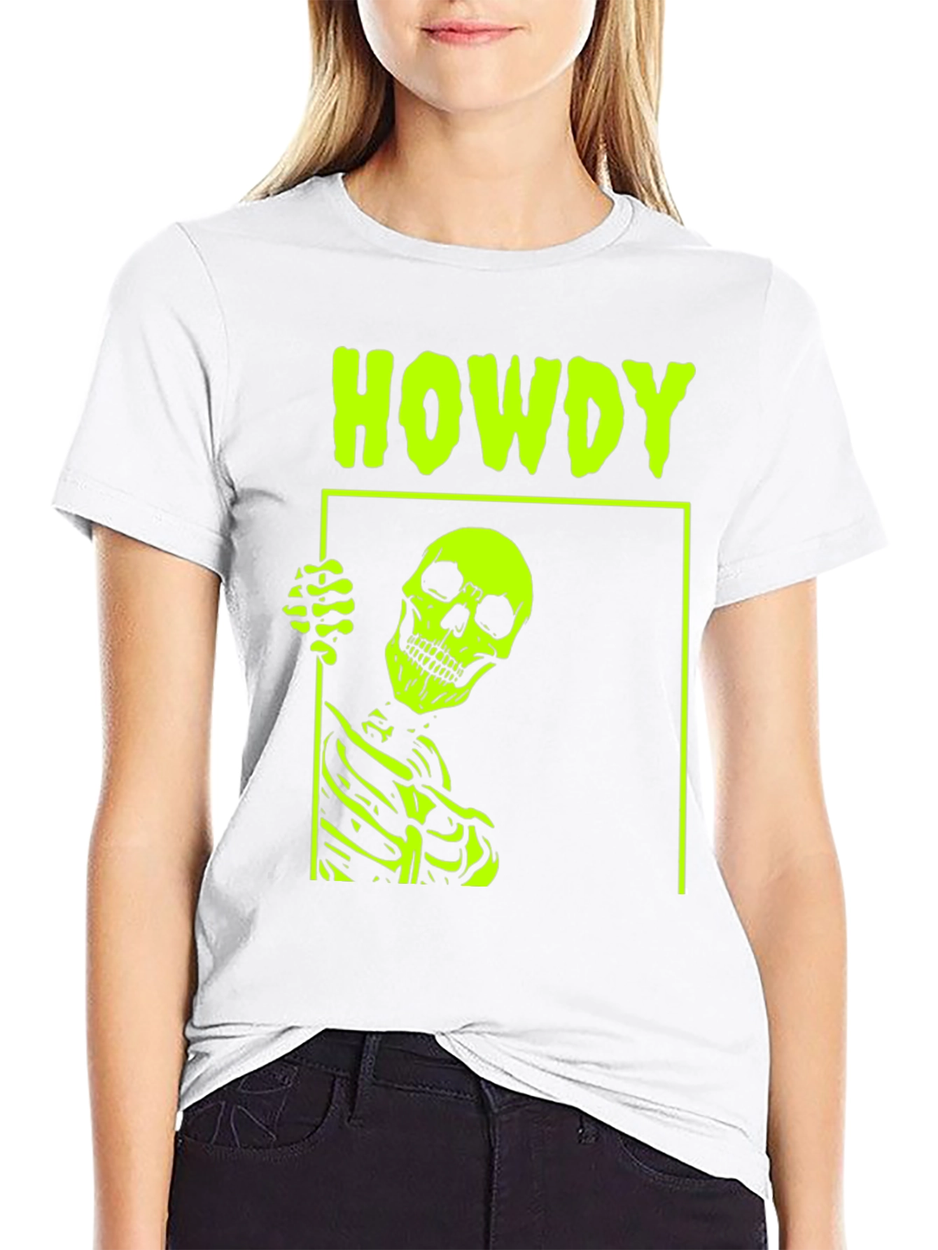 Howdy Skeleton Graphic Tee - Bold & Edgy