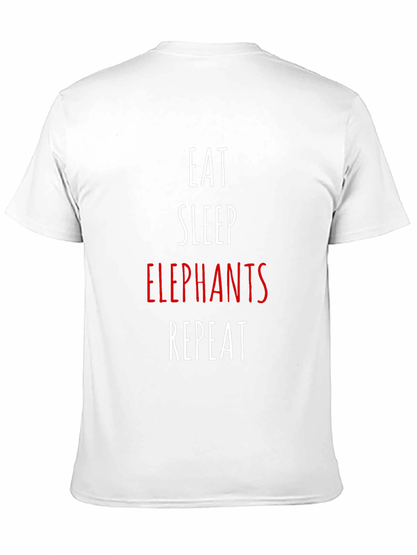 Eat Sleep Elephants Repeat Black T-Shirt