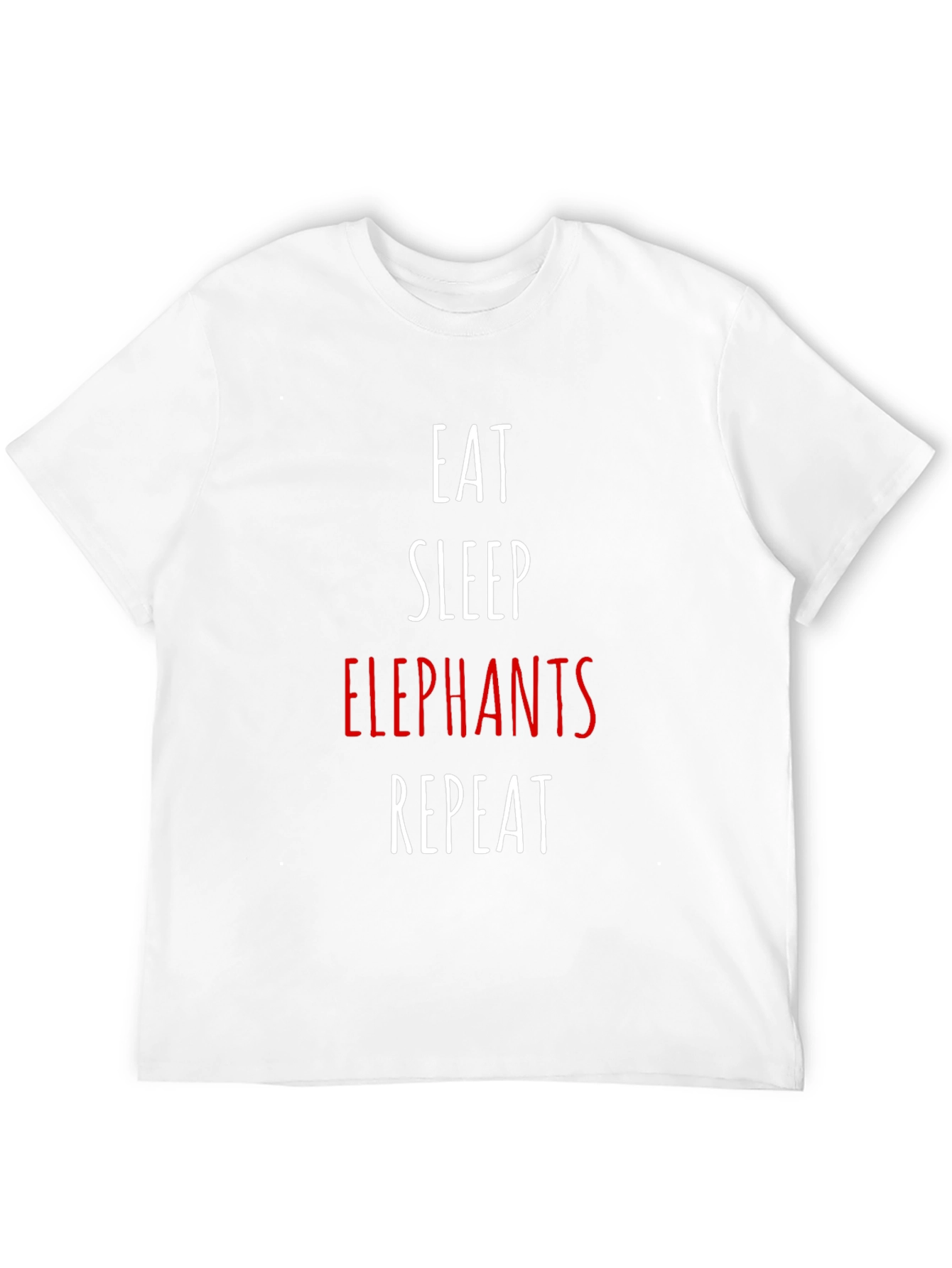 Eat Sleep Elephants Repeat Black T-Shirt