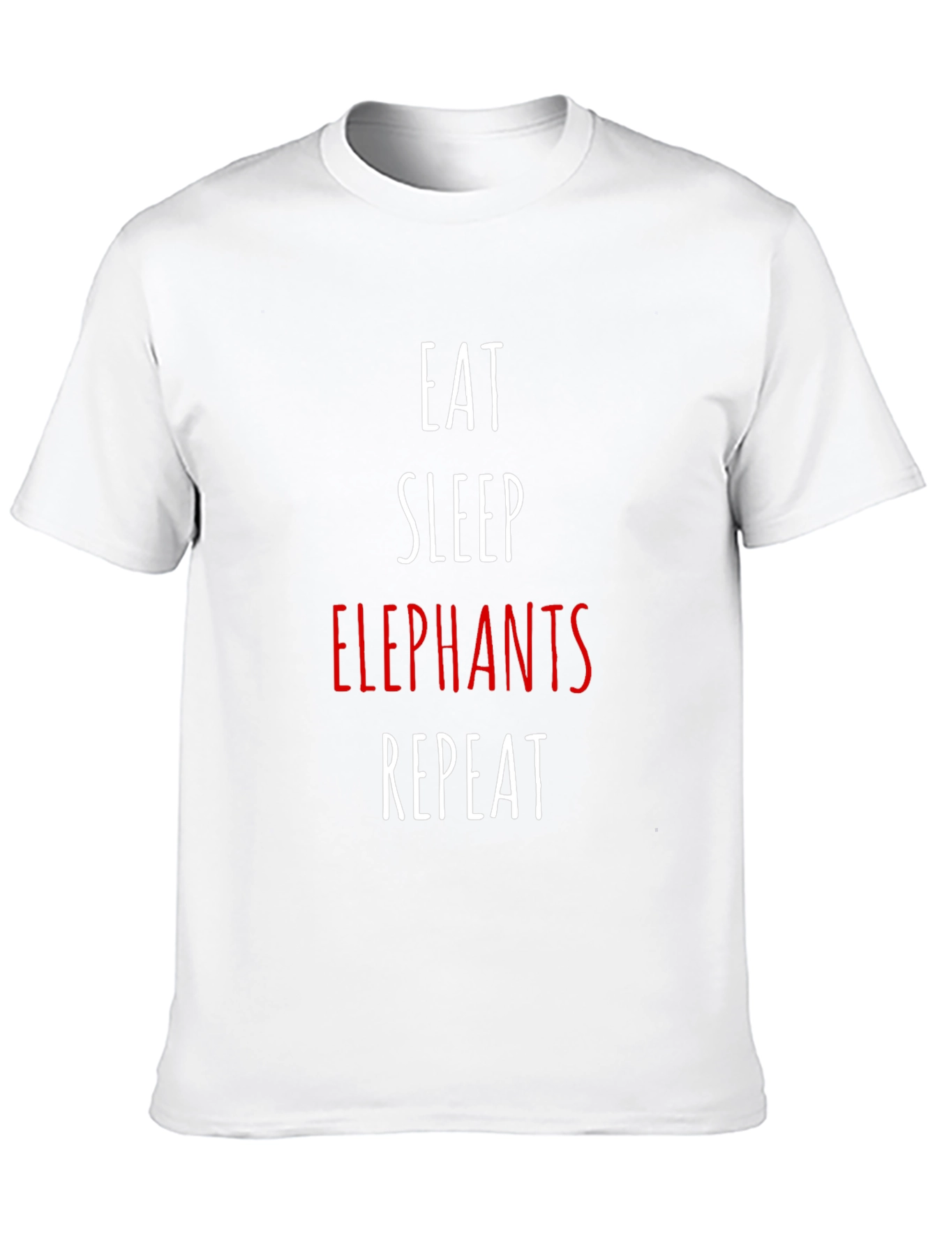 Eat Sleep Elephants Repeat Black T-Shirt