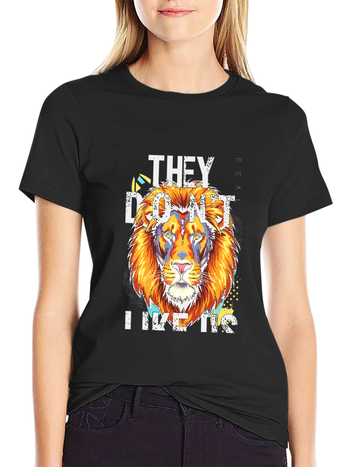 Lion Graphic T-Shirt - They Dont Like Us