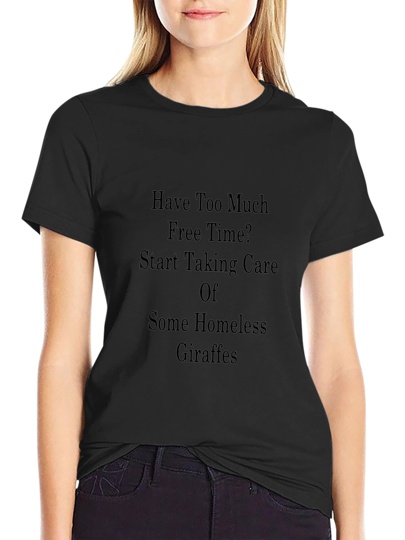 Homeless Giraffe Humor Tee