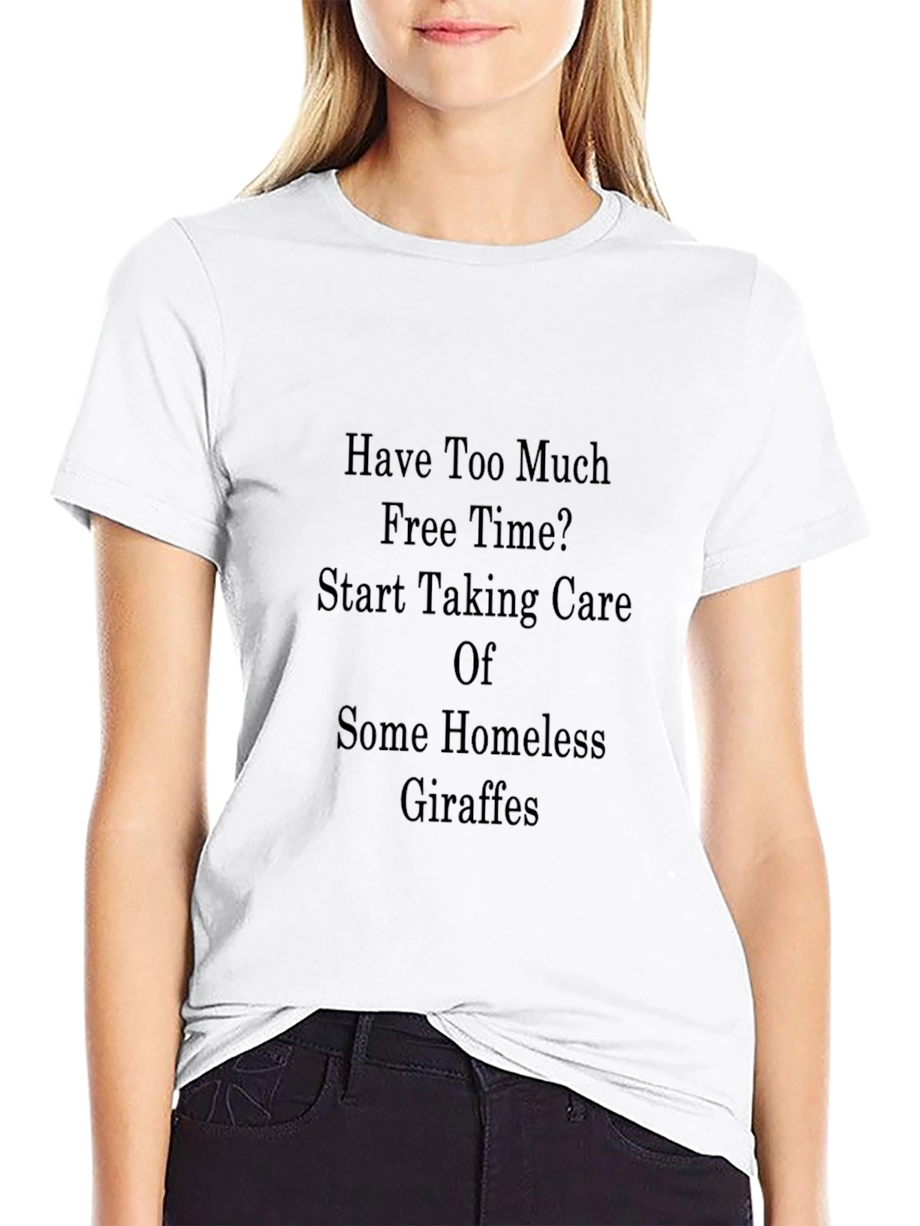 Homeless Giraffe Humor Tee