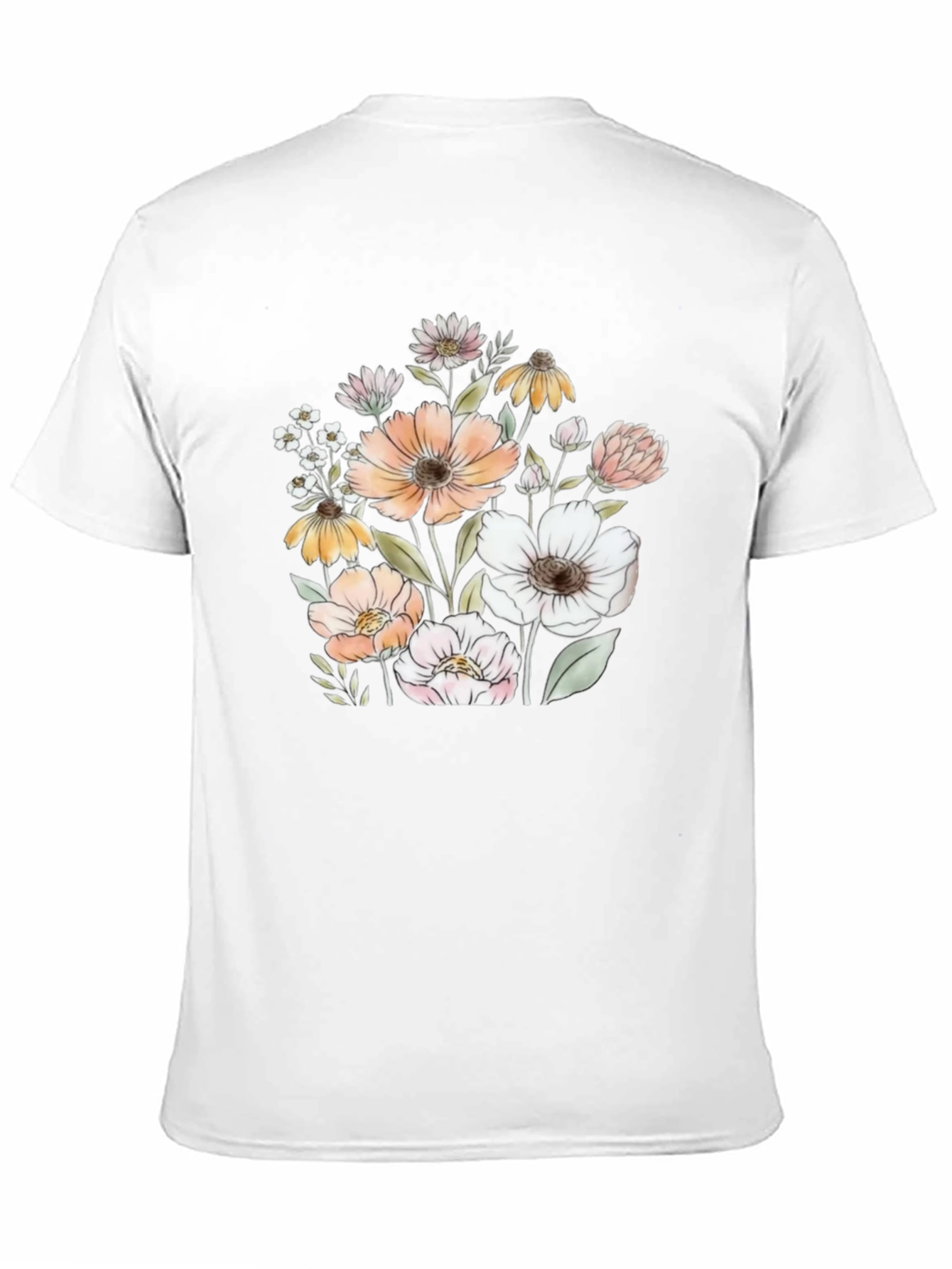 Floral Graphic Black T-Shirt