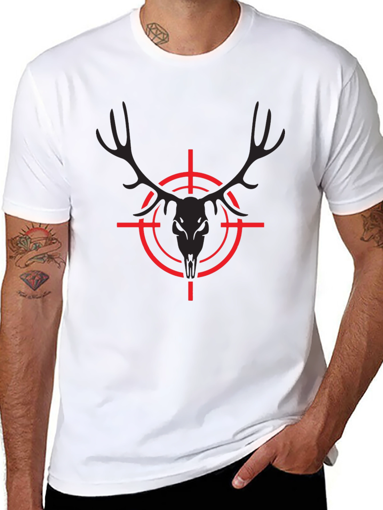 Target Deer Skull Graphic Tee - Black