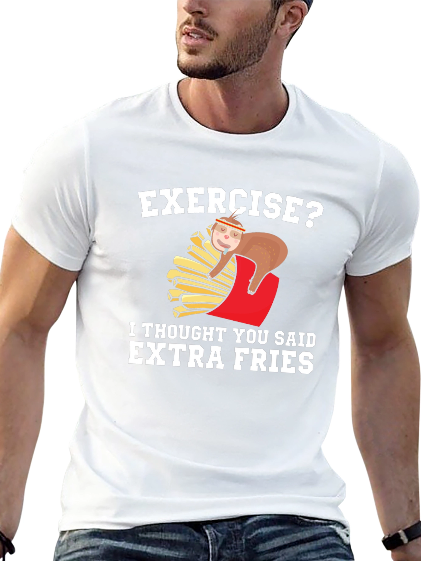 Funny Sloth Extra Fries T-Shirt