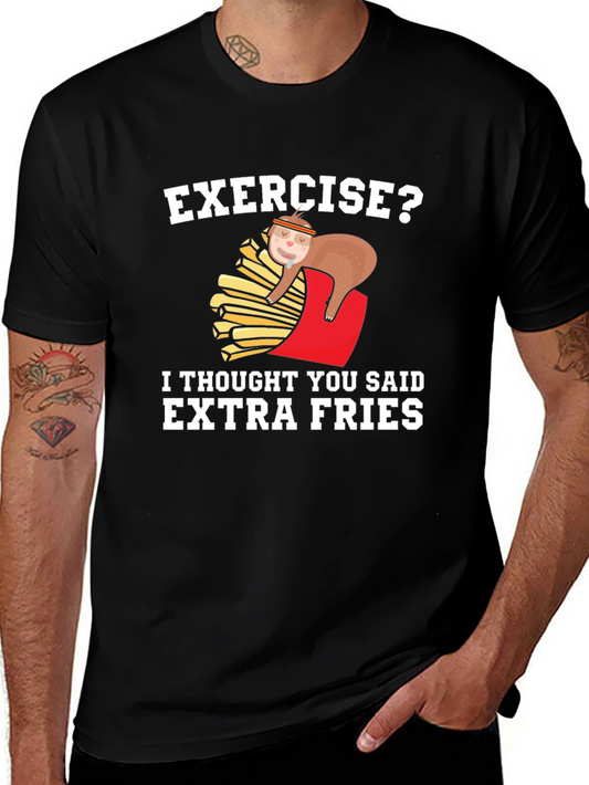 Funny Sloth Extra Fries T-Shirt