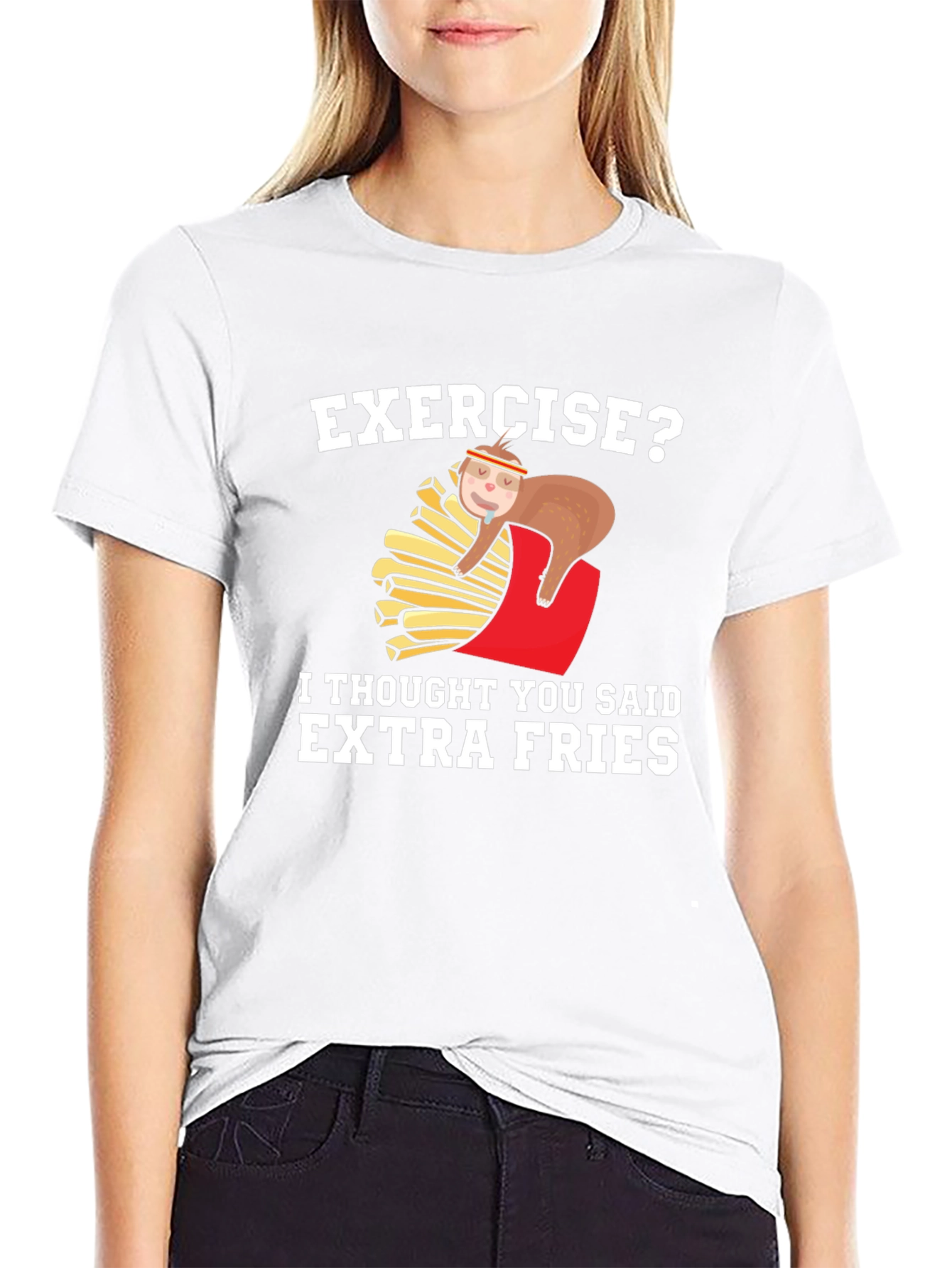 Funny Sloth Extra Fries T-Shirt