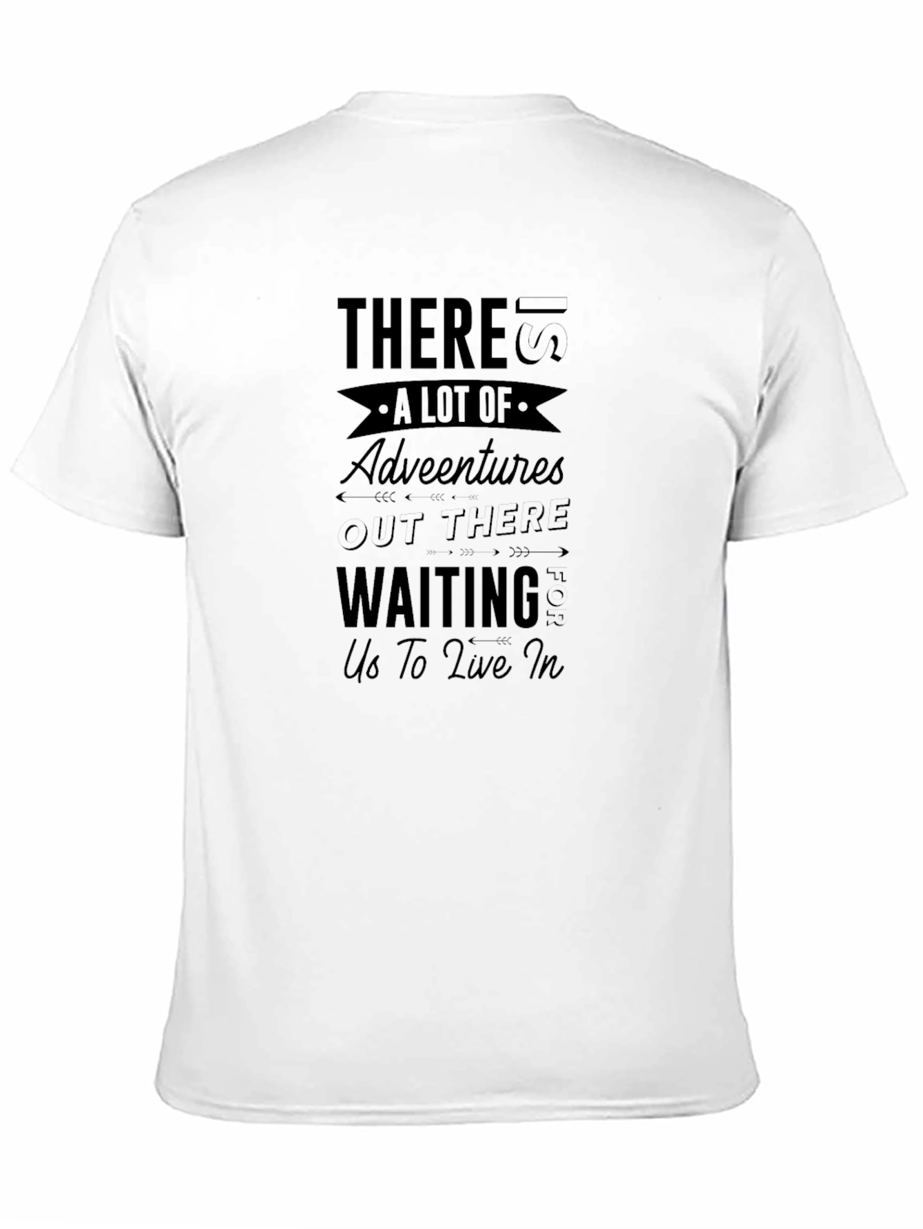 Adventure Awaits Black Graphic T-Shirt