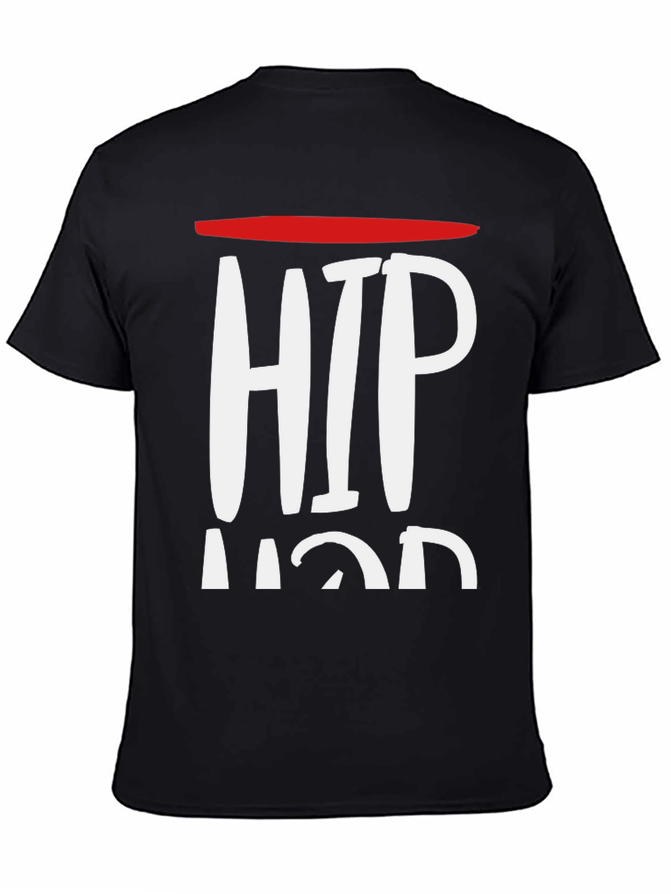 Hip Hop Graphic Tee - Mens Black T-Shirt