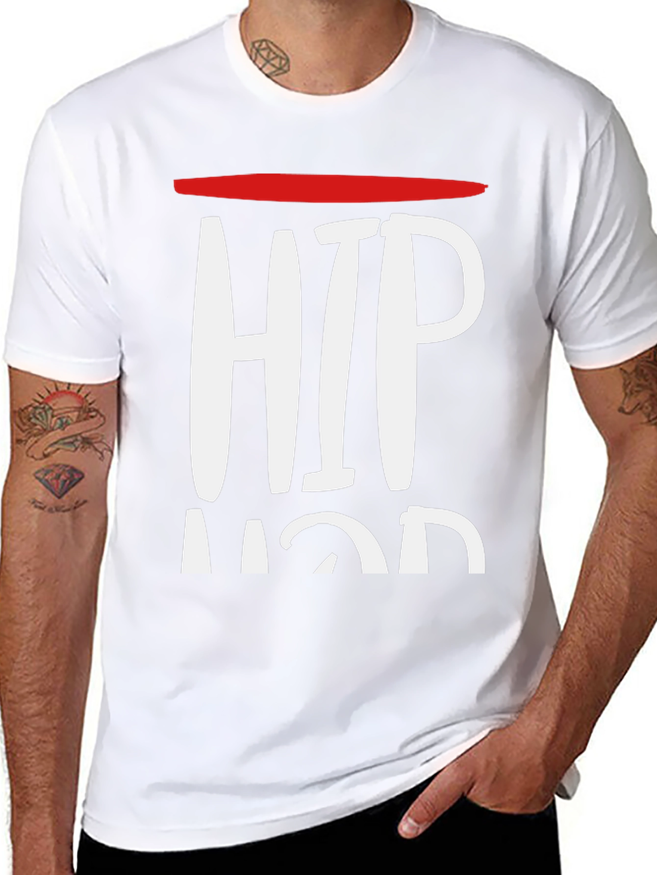 Hip Hop Graphic Tee - Mens Black T-Shirt