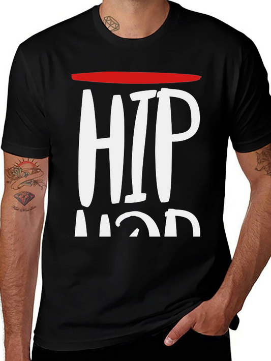 Hip Hop Graphic Tee - Mens Black T-Shirt