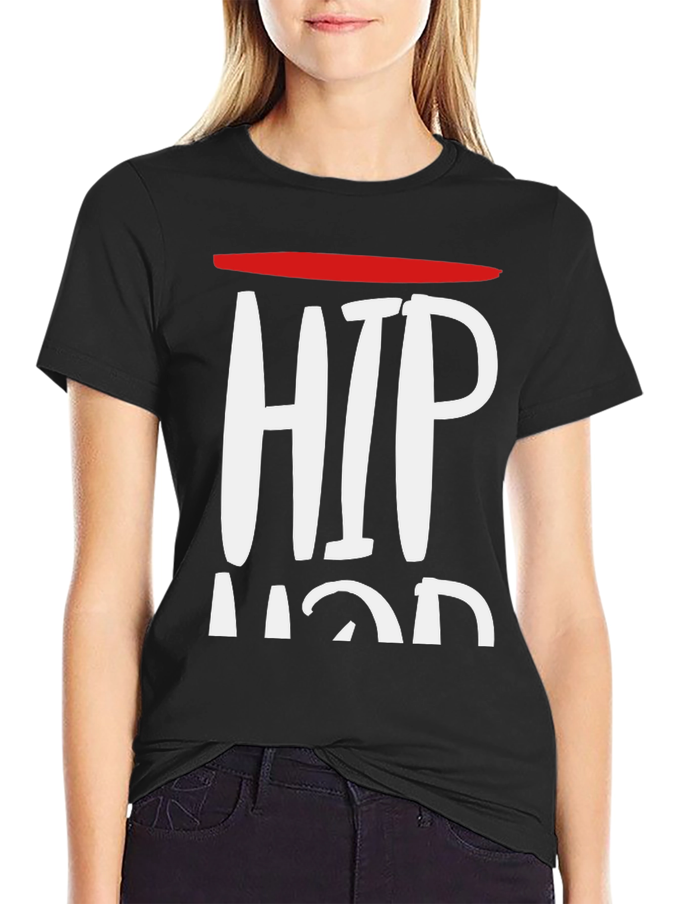 Hip Hop Graphic Tee - Mens Black T-Shirt