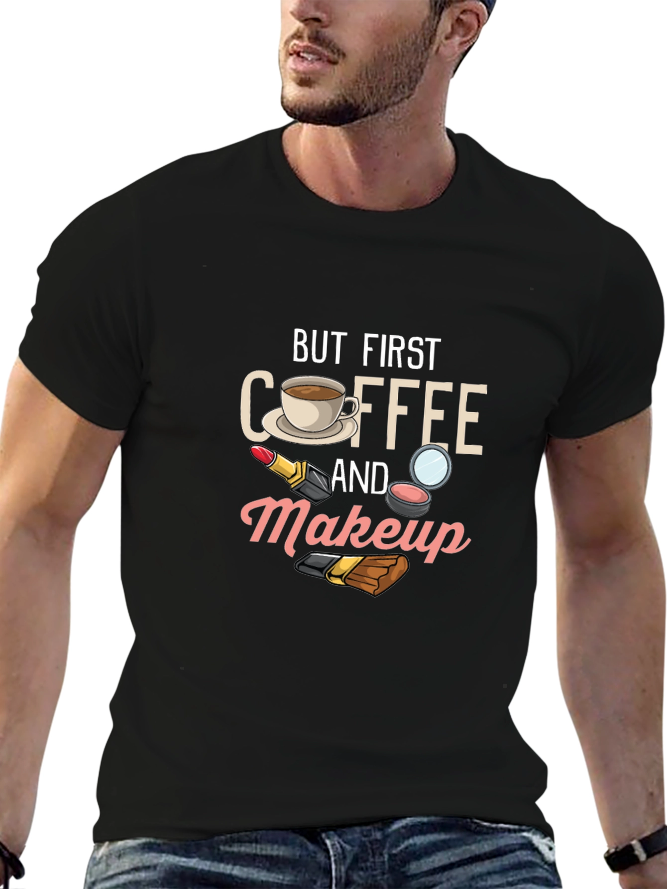 But First Coffee & Makeup Graphic Tee