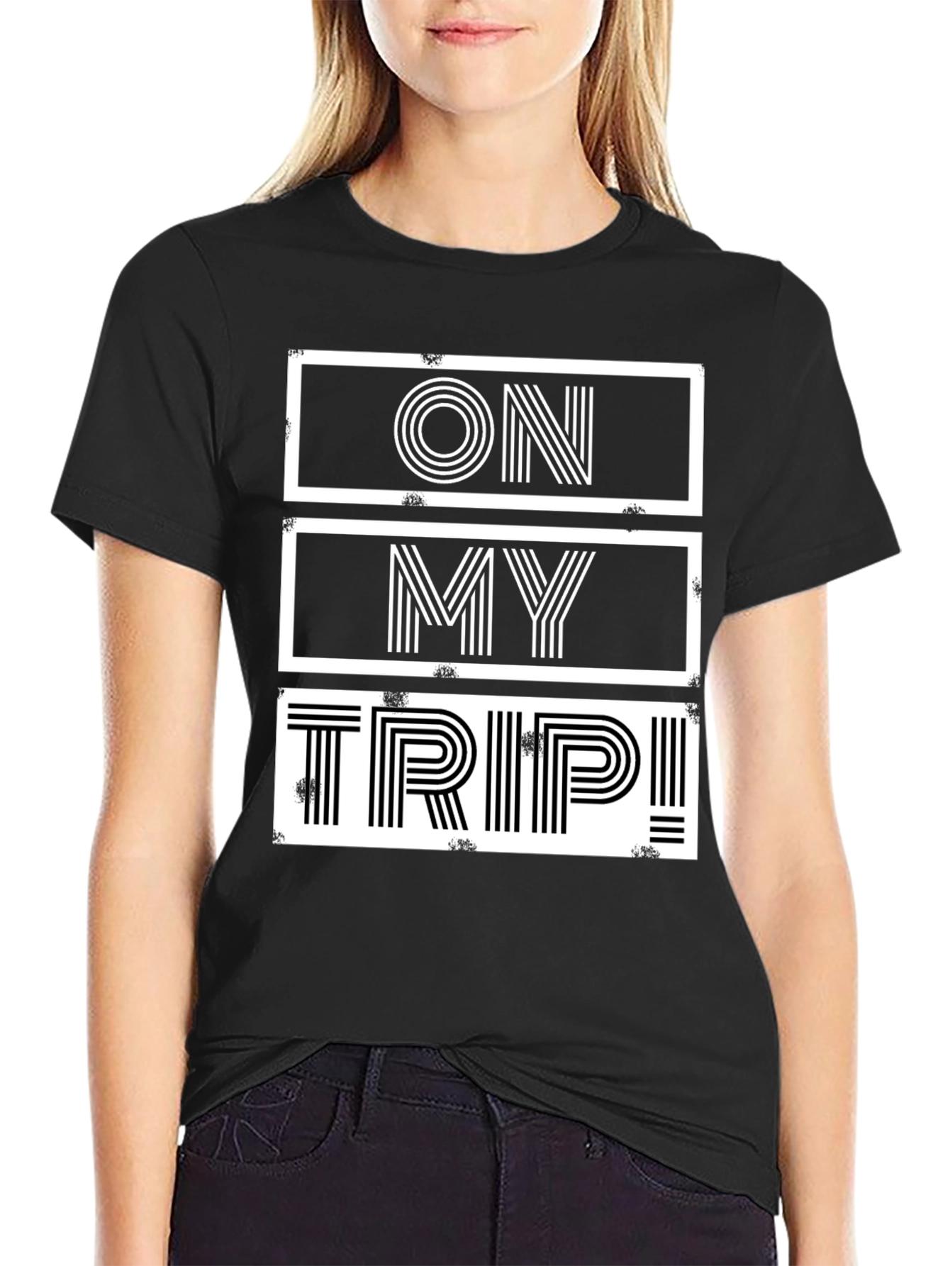 On My Trip Graphic T-Shirt Black