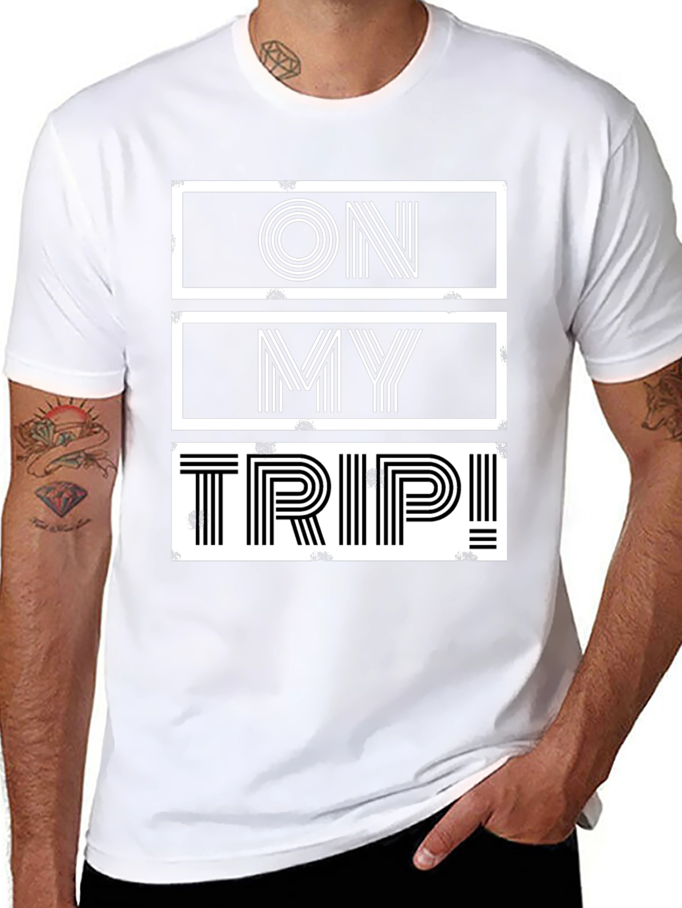 On My Trip Graphic T-Shirt Black