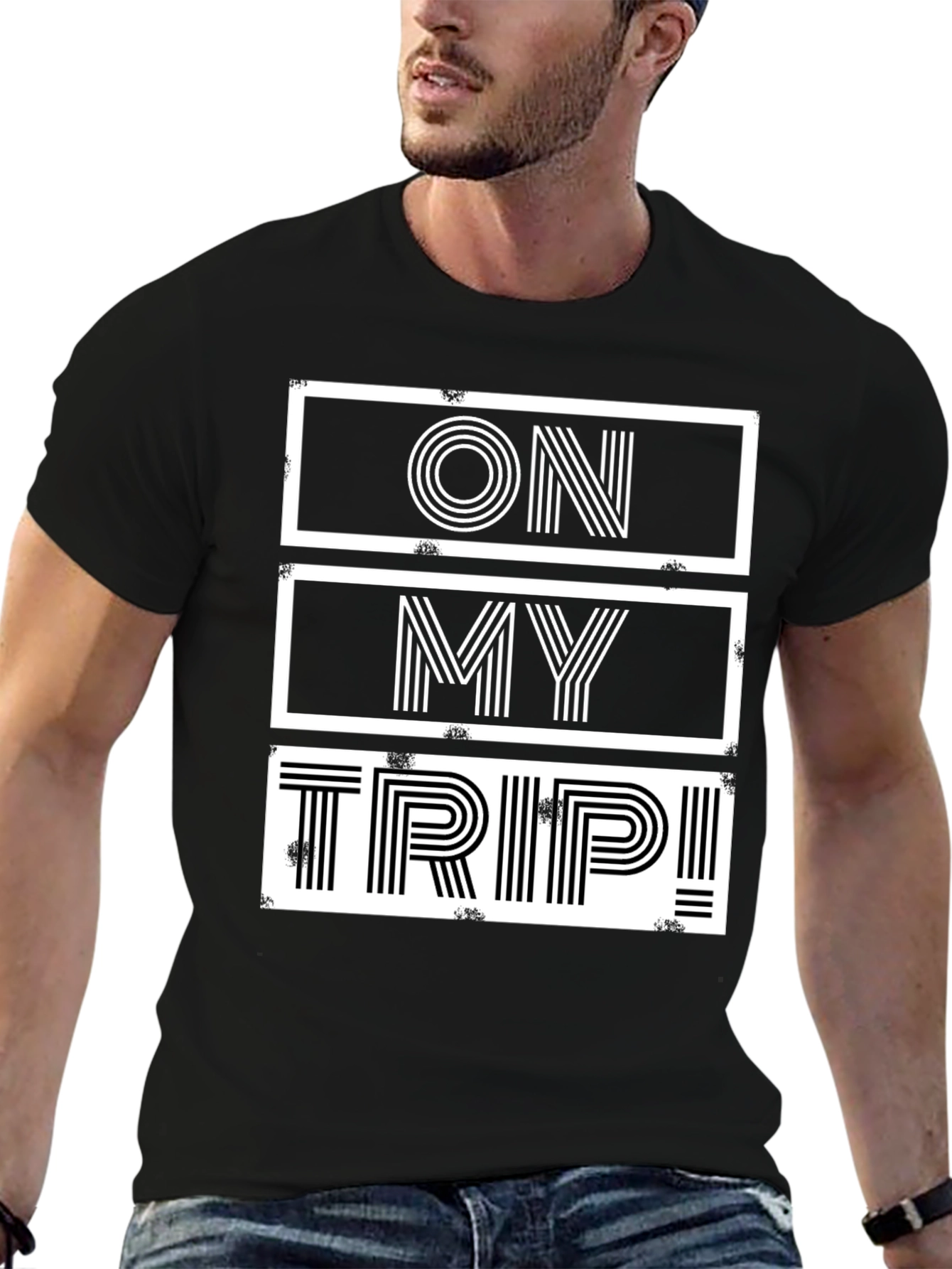 On My Trip Graphic T-Shirt Black