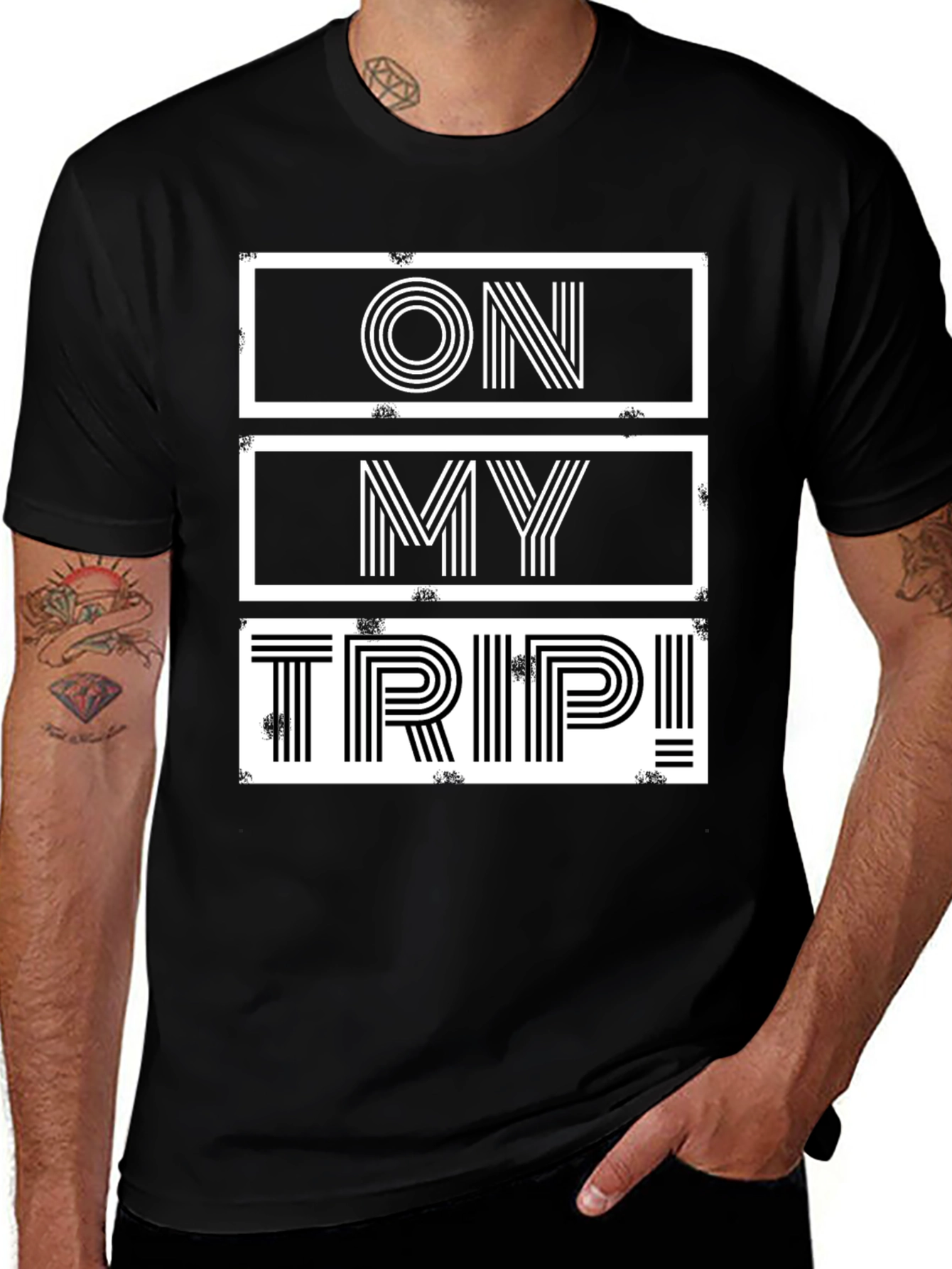 On My Trip Graphic T-Shirt Black