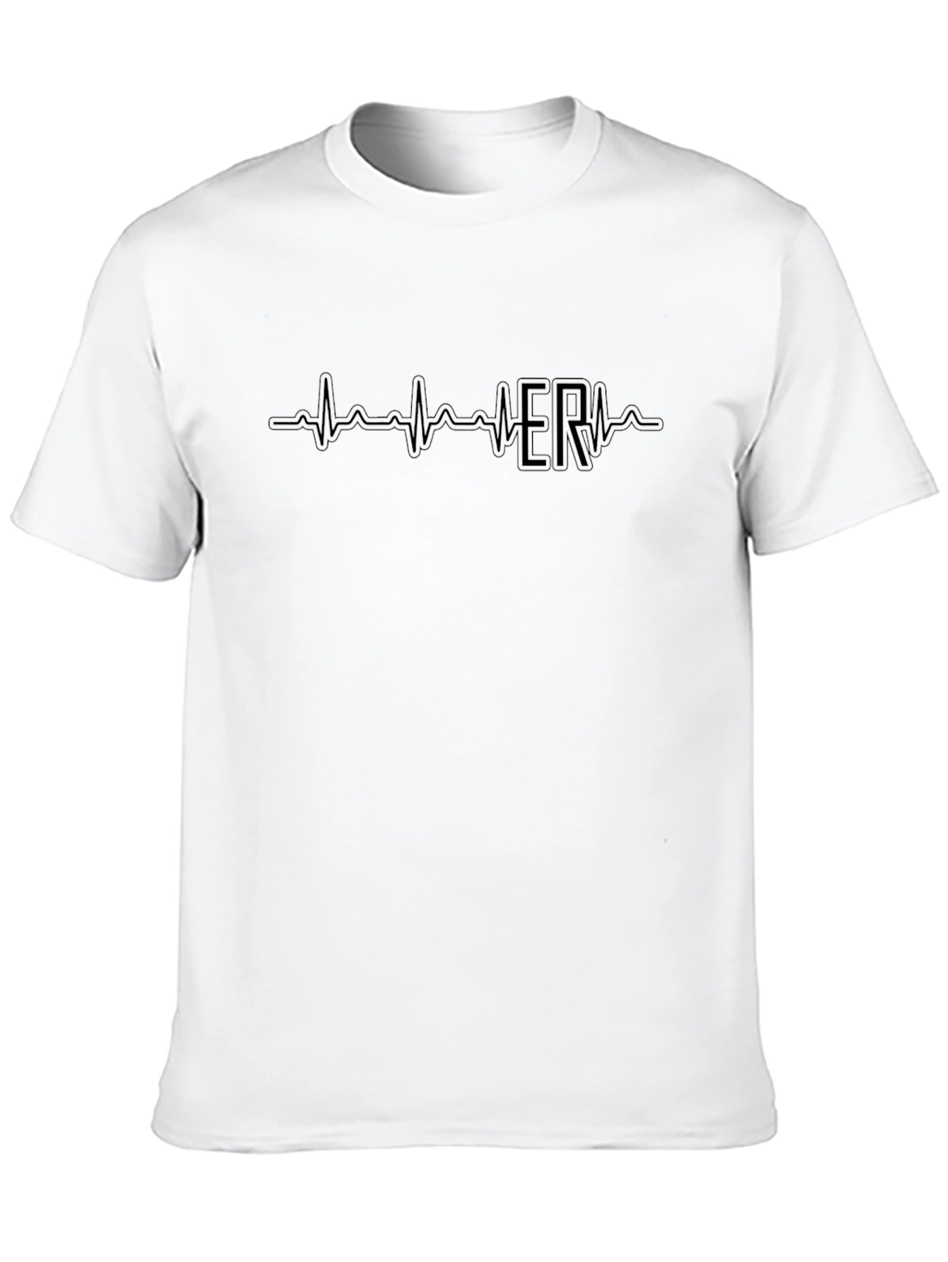 ER Nurse Heartbeat T-Shirt - Black